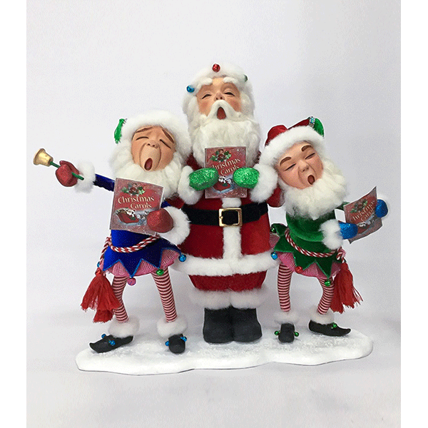 Singing Santa/Elves 17 x 7.5 x 15"