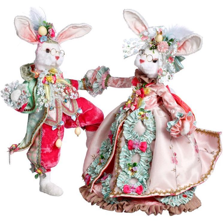 Chic Pastel Easter Bunny Rabbit w/ on sale Velvet Mad Hatter Jacket - Mark Roberts Dupe!