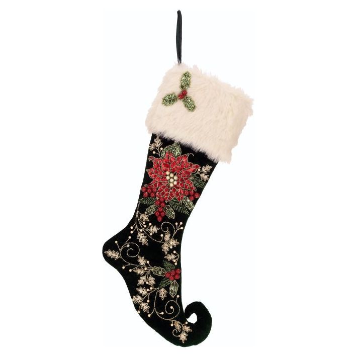 Poinsettia Stocking 25"