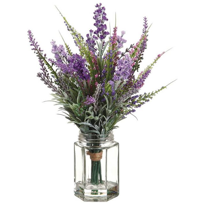 Lavender/Glass Vase 12"